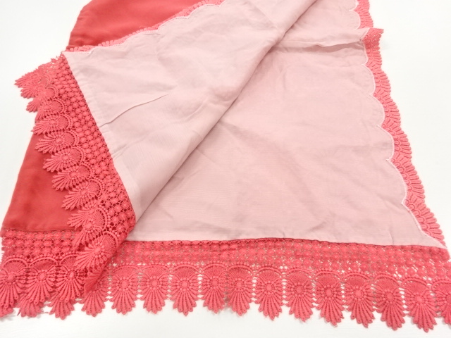  ビロードレース花模様ショール